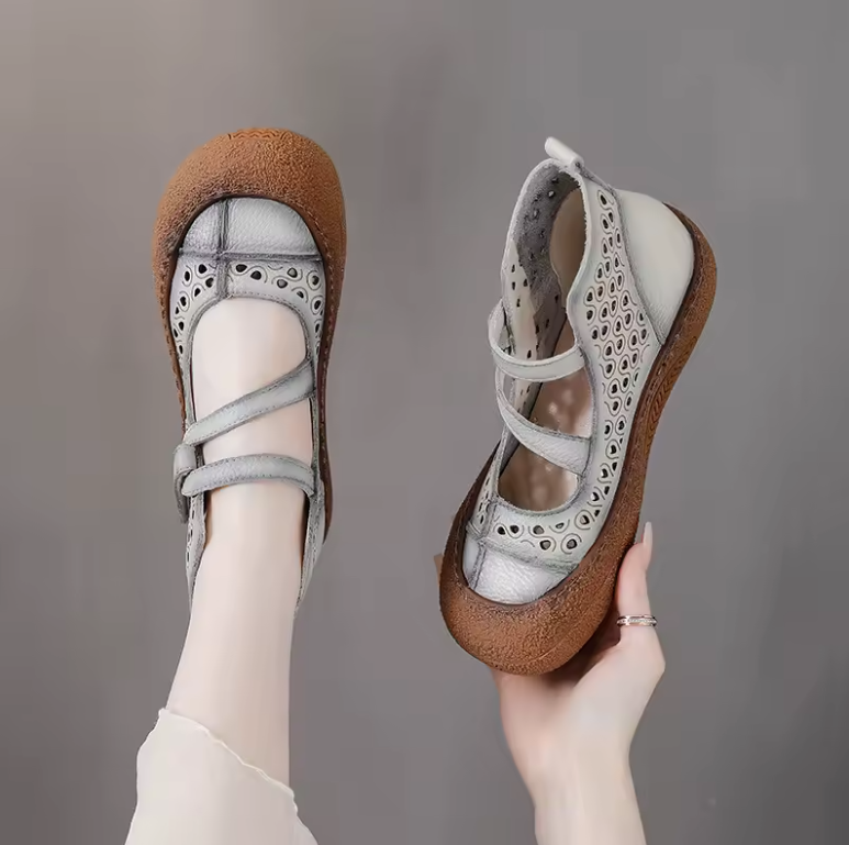 USS Shoes Reina Women's Retro Handmade Leather Sandals - Luxuryurbanwear