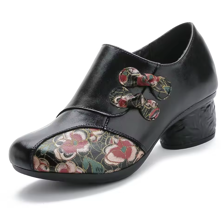 USS Shoes Roberta Women's Ethnic Style Leather Pumps - Luxuryurbanwear