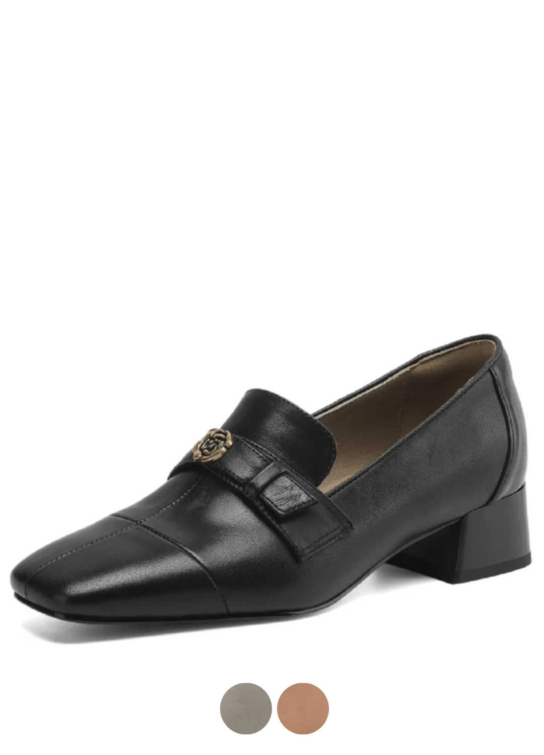 USS Shoes Anais Women's Leather Mid Heel British Sle Loafers