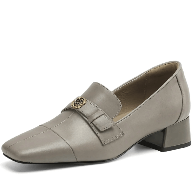USS Shoes Anais Women's Leather Mid Heel British Sle Loafers