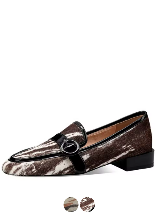 USS Shoes Romina Women's Leather Round Head Low Heels Loafers - Luxuryurbanwear