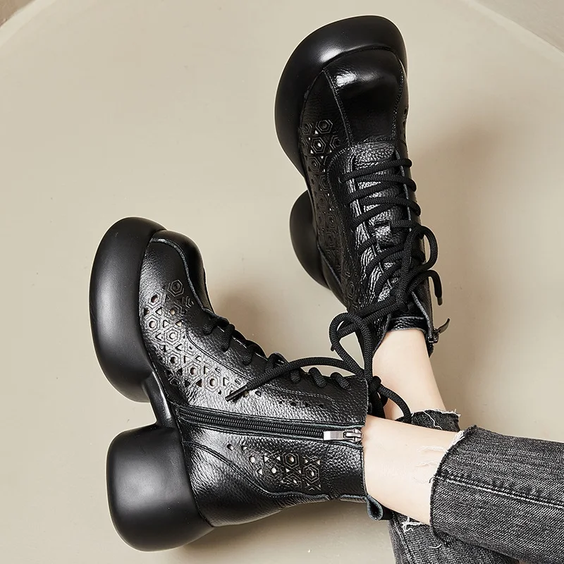 USS Shoes Rosmy Women's Platform Ankle Boots - Luxuryurbanwear
