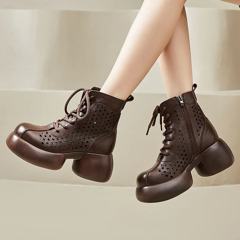 USS Shoes Rosmy Women's Platform Ankle Boots - Luxuryurbanwear