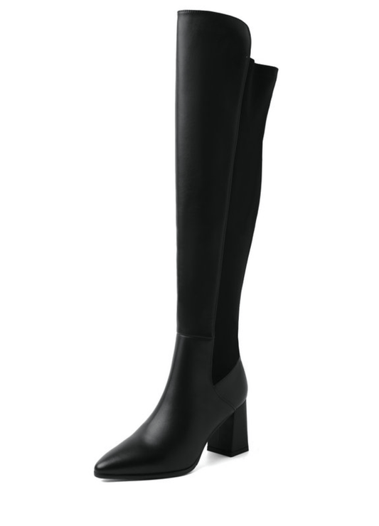 USS Shoes Safiro Women's Over The Knee Leather Boots - Luxuryurbanwear
