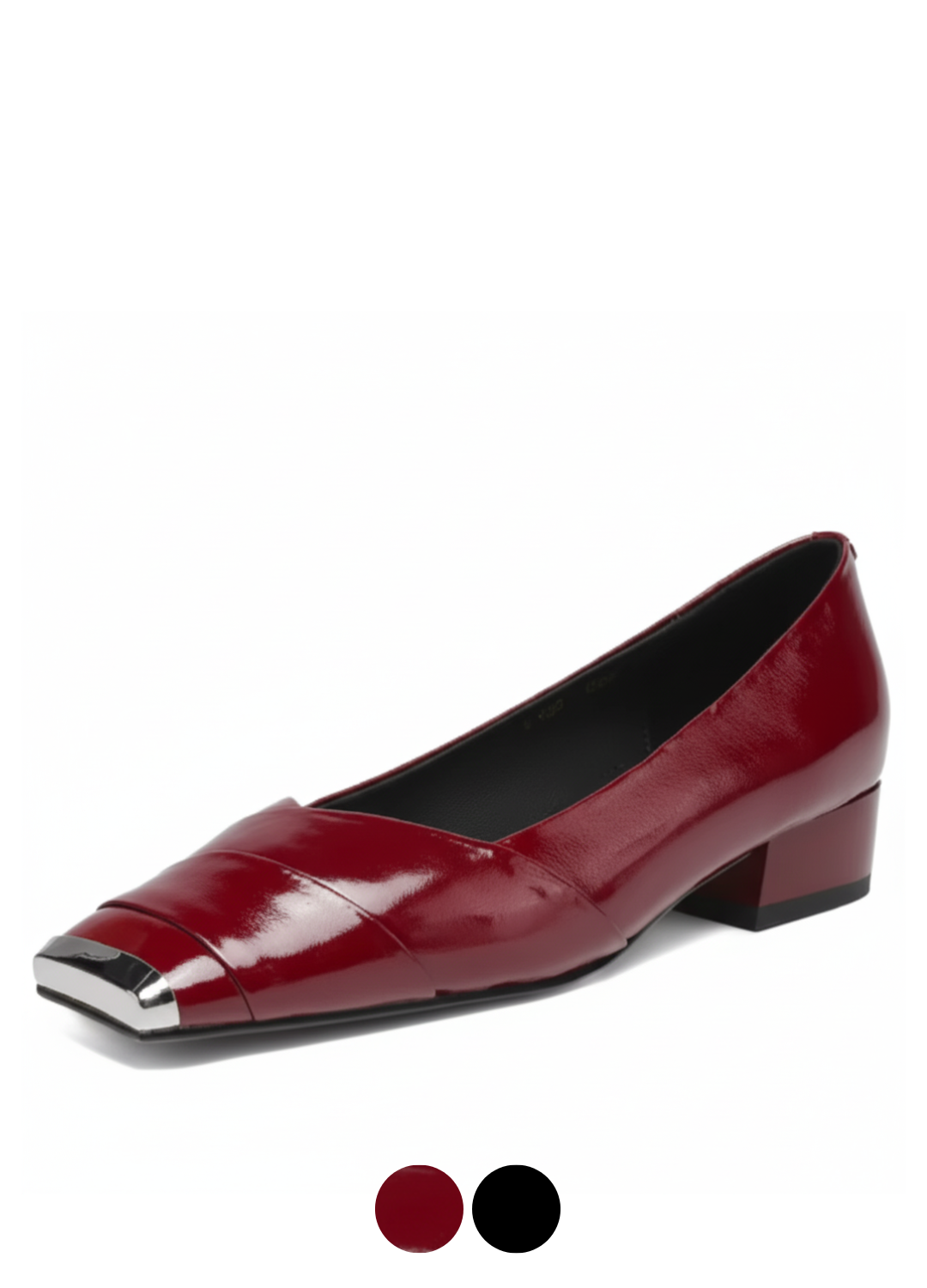USS Shoes Scarlet Women's Leather Dress Square Toe Pumps - Luxuryurbanwear