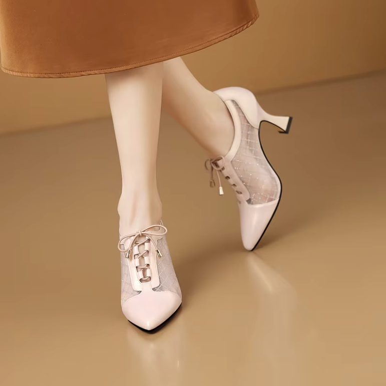 USS Shoes Selena Women's Quality Pointed Toe Cross Strap Pumps - Luxuryurbanwear