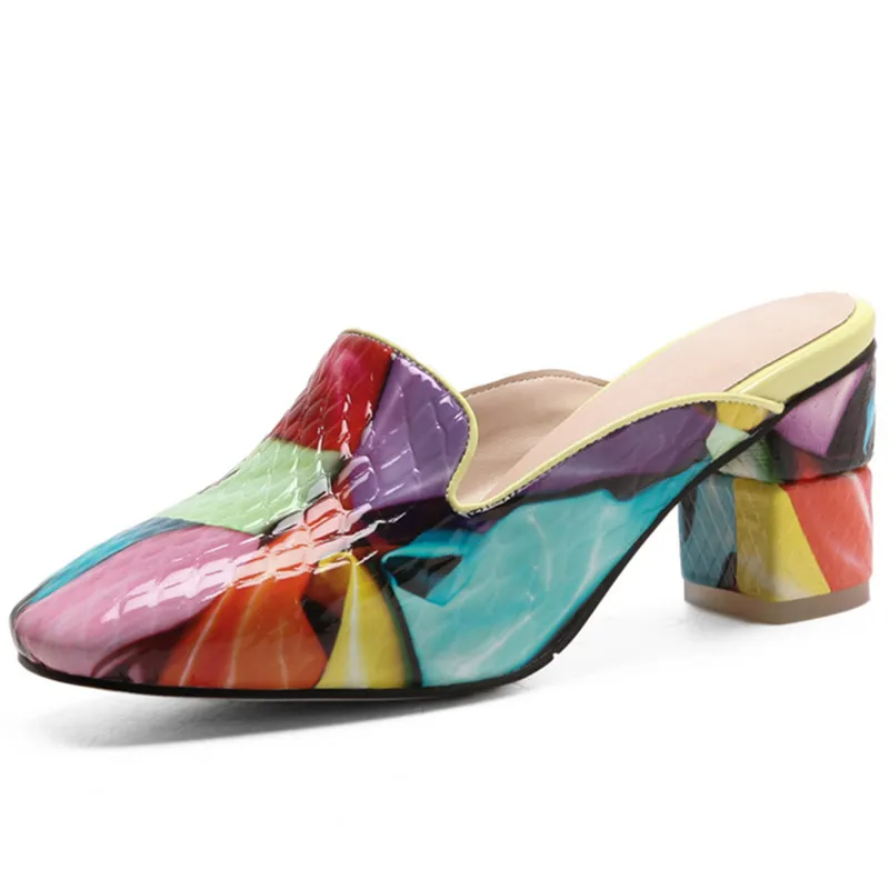 USS Shoes Selma Women's Mules With Square Heel - Luxuryurbanwear