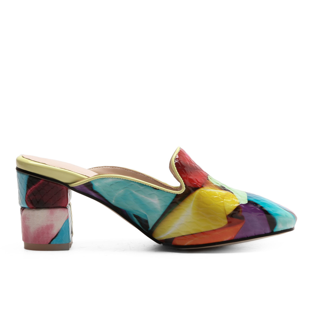 USS Shoes Selma Women's Mules With Square Heel - Luxuryurbanwear