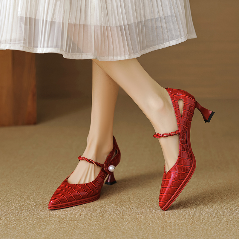 USS Shoes Sharol Women's Pointed Toe Leather Pumps - Luxuryurbanwear