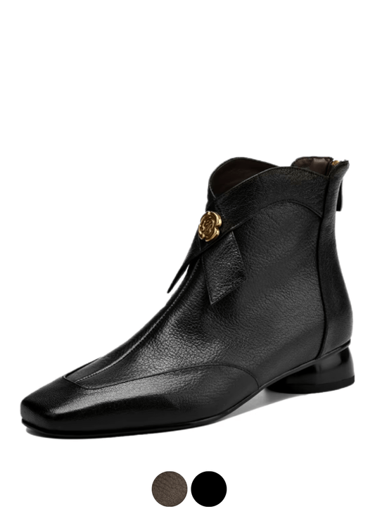 USS Shoes Sharon Women's Back Zip Flat Ankle Boots