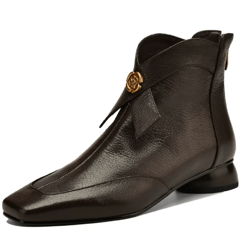 USS Shoes Sharon Women's Back Zip Flat Ankle Boots