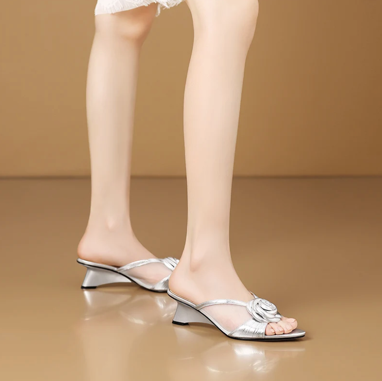 USS Shoes Sheina Women's Floral Detail Dress Sandals - Luxuryurbanwear
