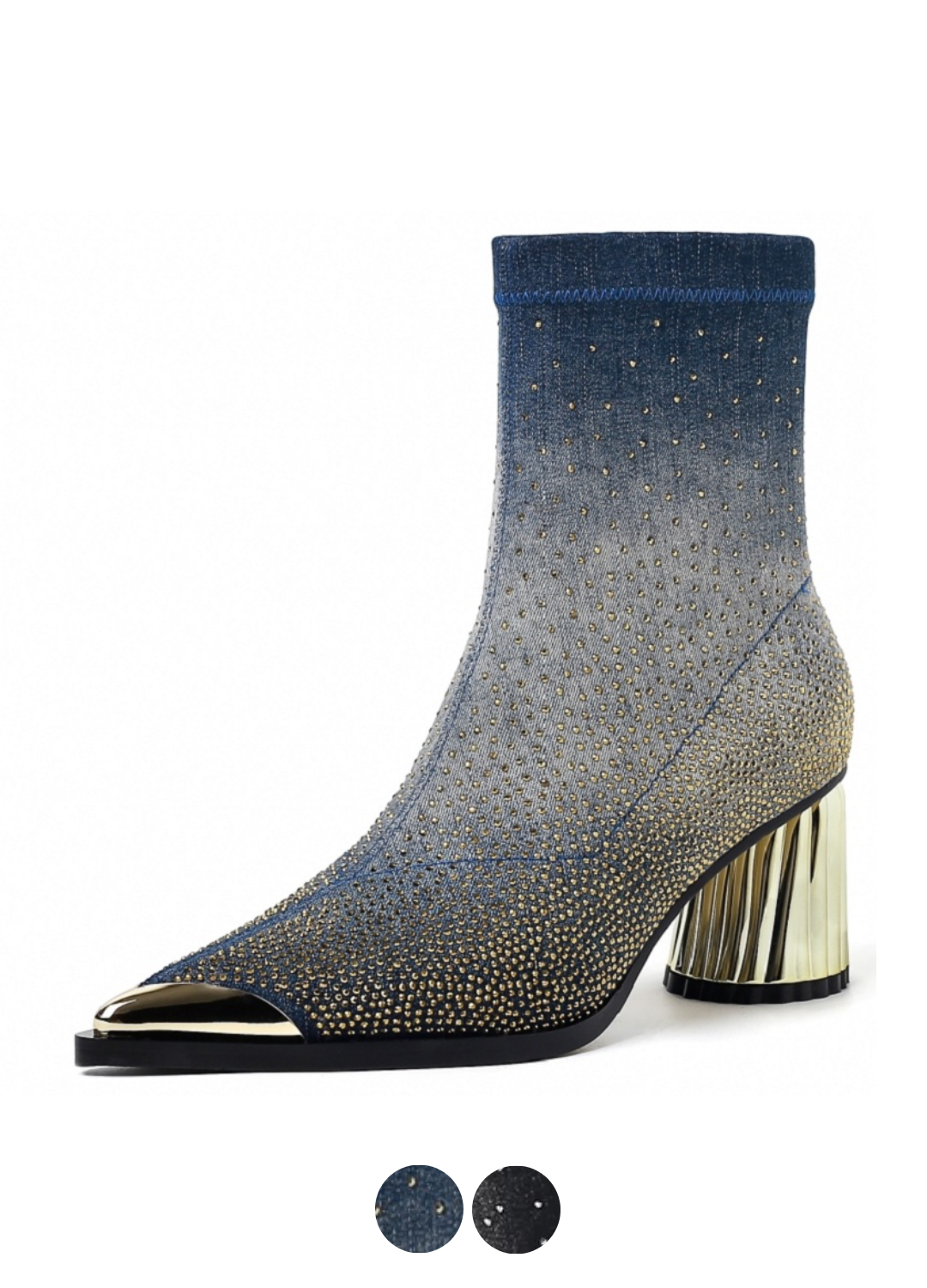 USS Shoes Showly Women's Luxury Rhinestones Pointy Toe Boots