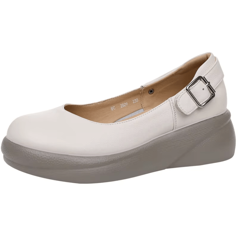 USS Shoes Silvana Women's Soft Round Toe Leather Platform Shoes