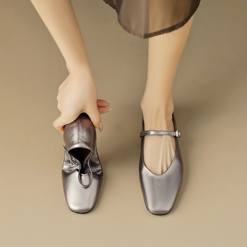 USS Shoes Simona Women's Round Toe Patent Leather Flats - Luxuryurbanwear