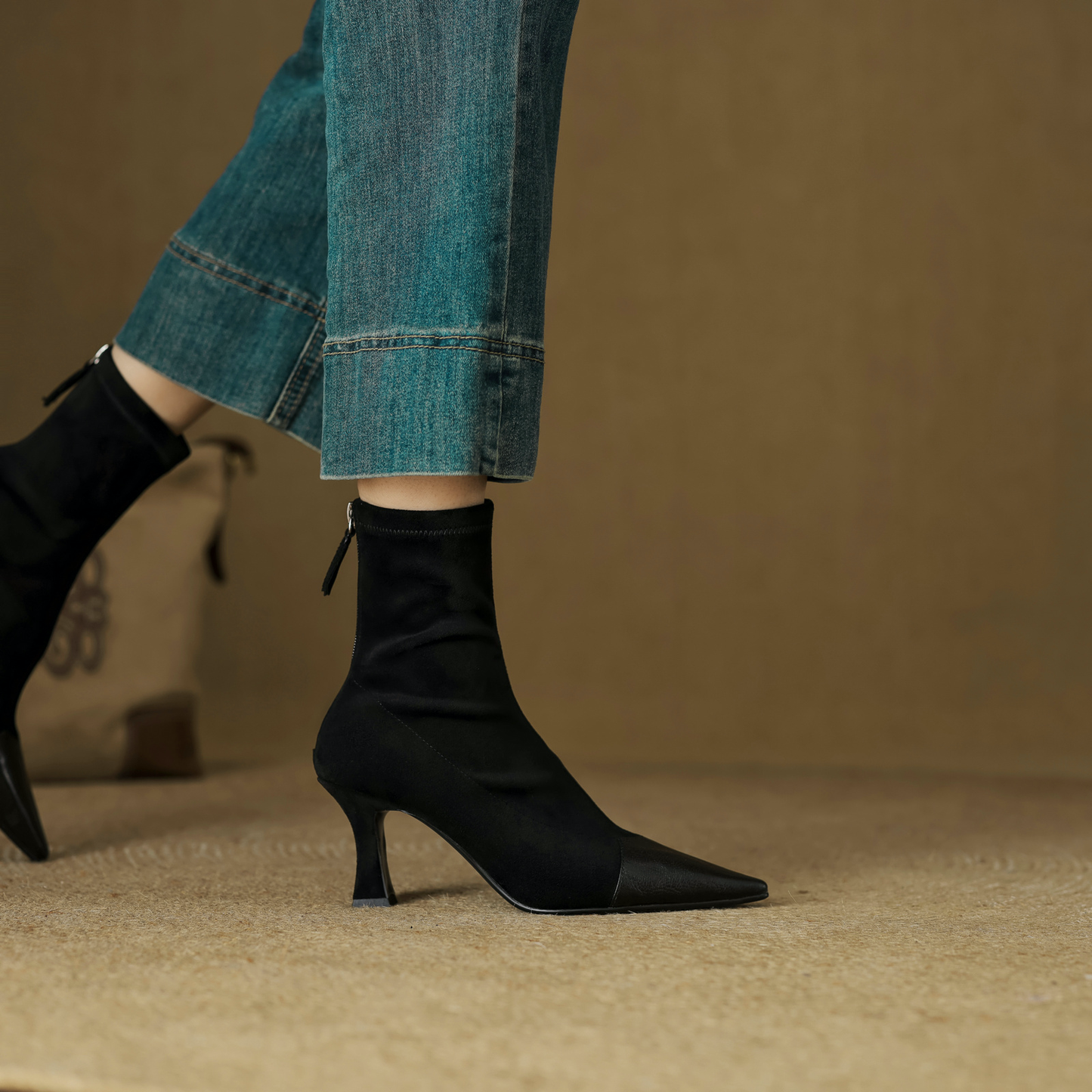 USS Shoes Suyin  Women's Pointed Toe Stretch Ankle Boots - Luxuryurbanwear