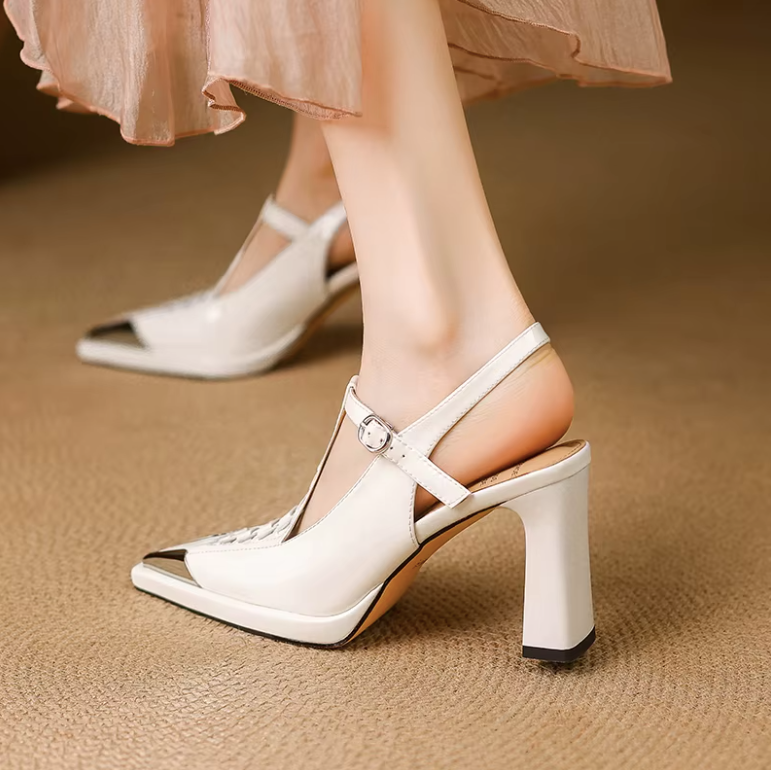 USS Shoes Tatiana Women's Pointed Toe T-Strap Dress Pumps