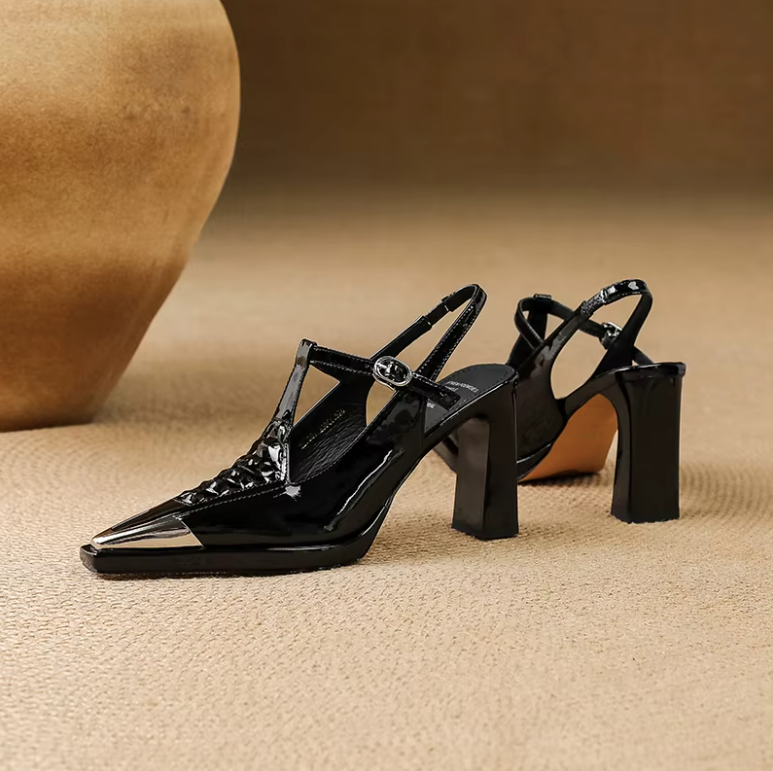 USS Shoes Tatiana Women's Pointed Toe T-Strap Dress Pumps