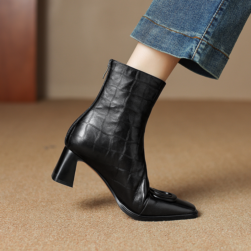 USS Shoes Violet Women's Genuine Leather Boots - Luxuryurbanwear