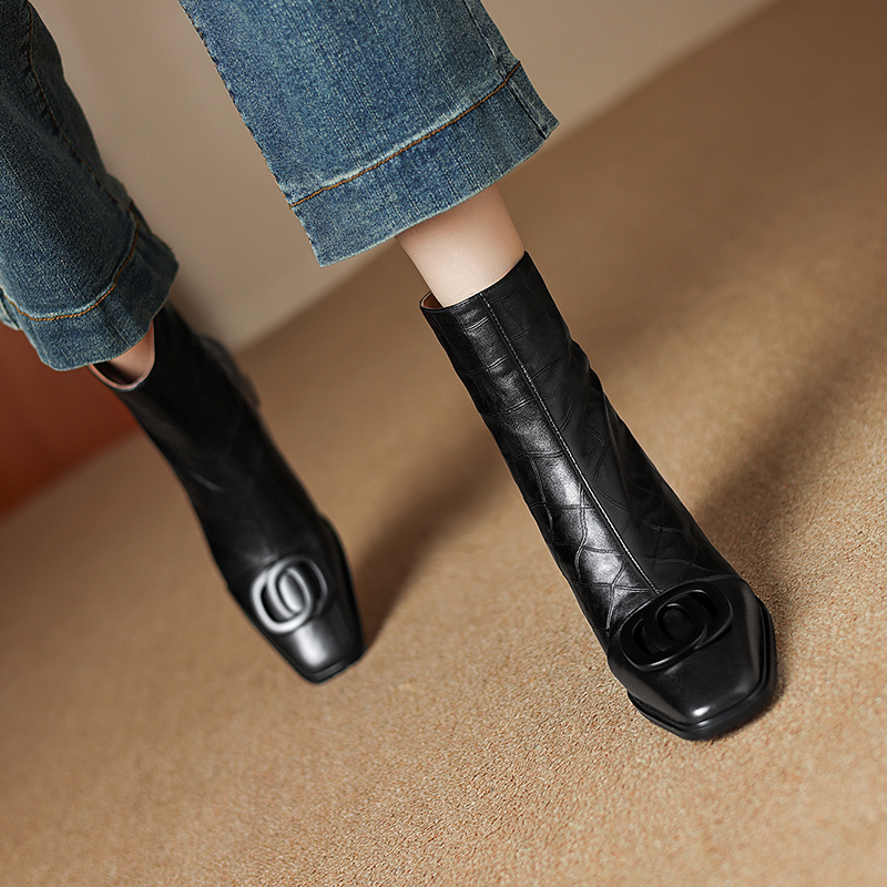 USS Shoes Violet Women's Genuine Leather Boots - Luxuryurbanwear