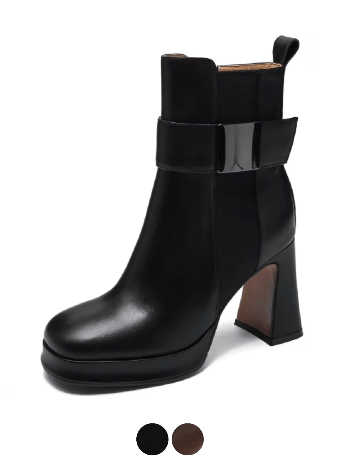 USS Shoes Virginia Women's Leather Round Toe Platform Boots