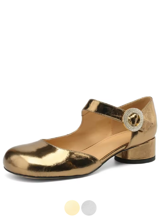 USS Shoes Virginia Women's Round Toe Ankle Buckle Strap Pumps - Luxuryurbanwear