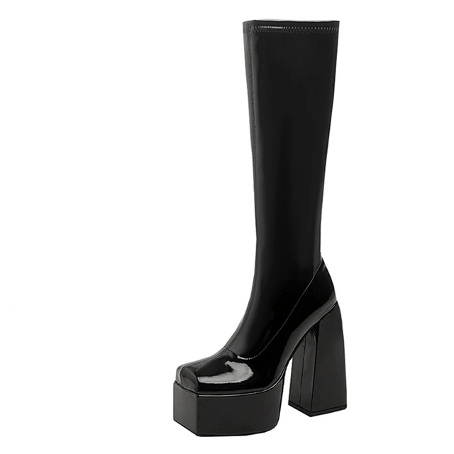 USS Shoes Fedra Women's Knee High Black Boots