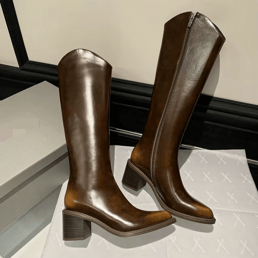 USS Shoes Raima Women's Knee-High Square Heel Boots