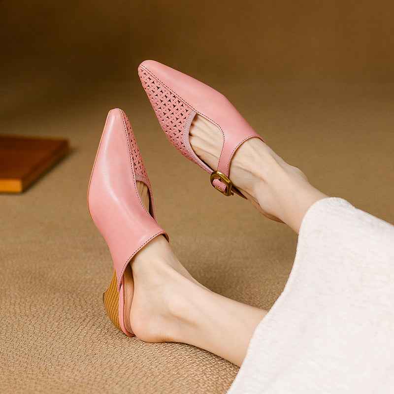 USS Shoes Women's Mary Janes Openwork Leather Sandals