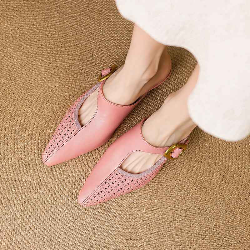 USS Shoes Women's Mary Janes Openwork Leather Sandals