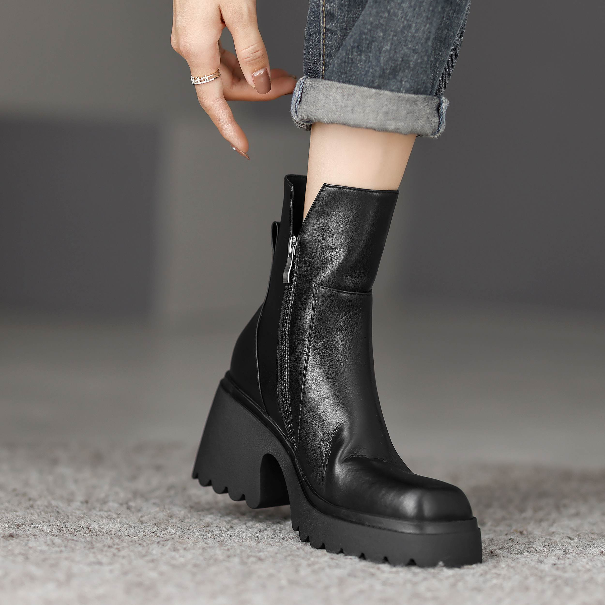 USS Shoes Camacho Women's Platform Office Ankle Boots - Luxuryurbanwear