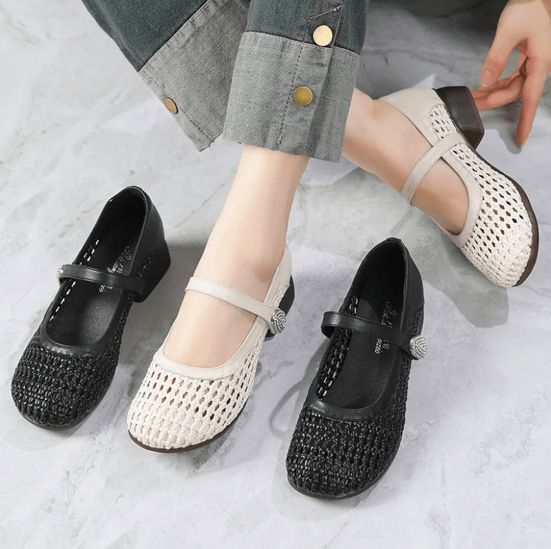 USS Shoes Yexy Women's Leather Casual Hollow Breathable Sandals