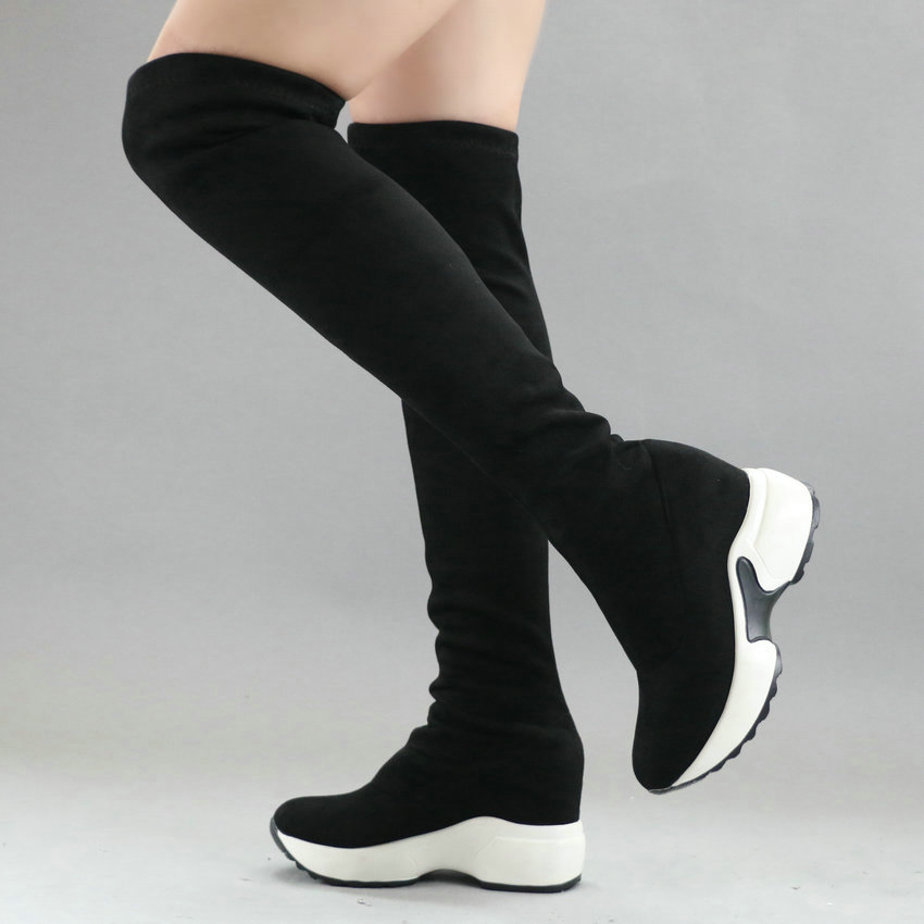 USS Shoes Yexy Women's Stretch Fabrics Over The Knee Boots - Luxuryurbanwear
