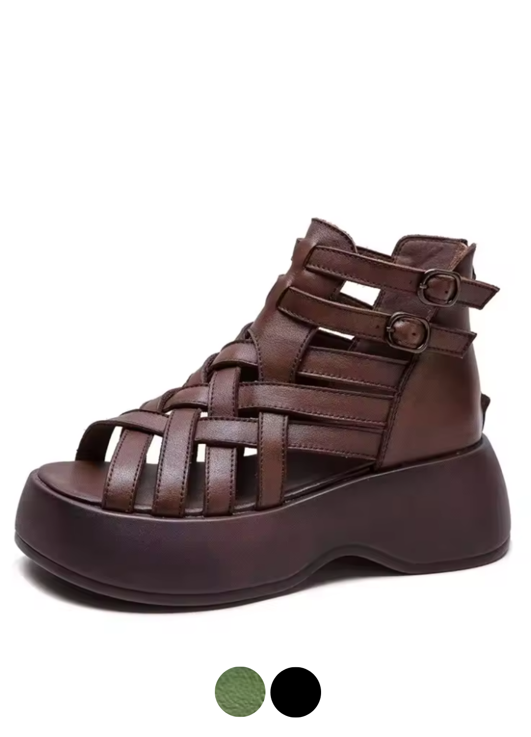 USS Shoes Yixy Women's Strips Zip Wedges Ankle Sandals