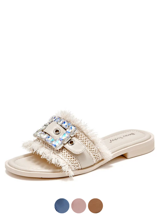 USS Shoes Zulma Women's Open-Toe Leather Slippers - Luxuryurbanwear