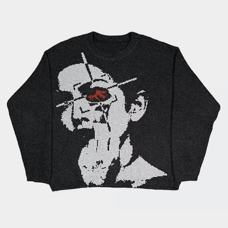 Glitch Reality | Statement Knit Sweater - Luxuryurbanwear