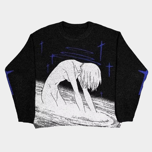 Melancholy Flow | High Street Knit Jumper - Luxuryurbanwear